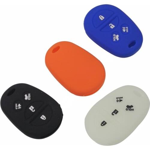 Kutery 10PCS Silicone Colorful Remote Car Key Cover 4BTN For Toyota Sienna Fortuner Sequoia Tundra Tacoma Protector Replacement
