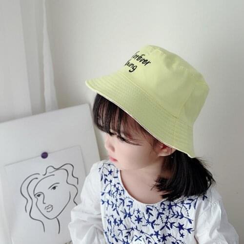 Summer Cotton Kids Bucket Hat Cartoon Boy Girl Outdoor Panama Child Baby Bob Fisherman Hat Travel Fishing Cap
