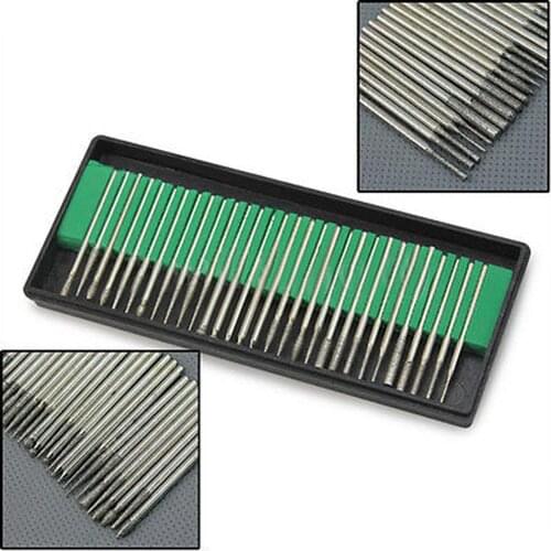30Pcs Nail Drill Accessories Diamond Burr Bits Drill for Glass Stone Engraving Etching Rotary Tool Set