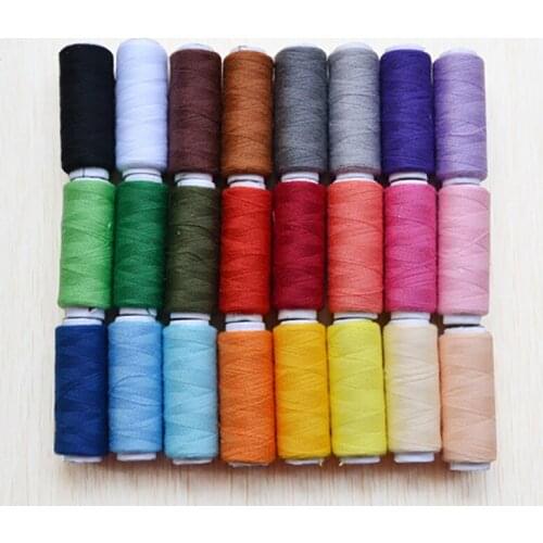 24pcs 200 Yards Handmade Sewing Threads Polyester Thread Set Of Thread For Sewing Machine Sewing Kit Thread Box Sewing Supplies