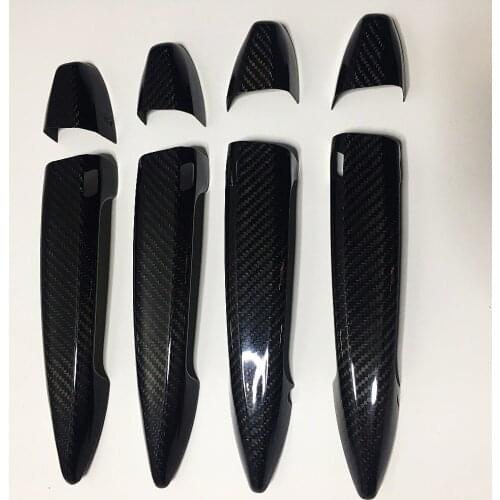 100% Carbon Fiber Door Handle Cover Trim Fit For BMW 2016 X1 F48 2015-2017 X5 X6 X5M X6M F15 F16