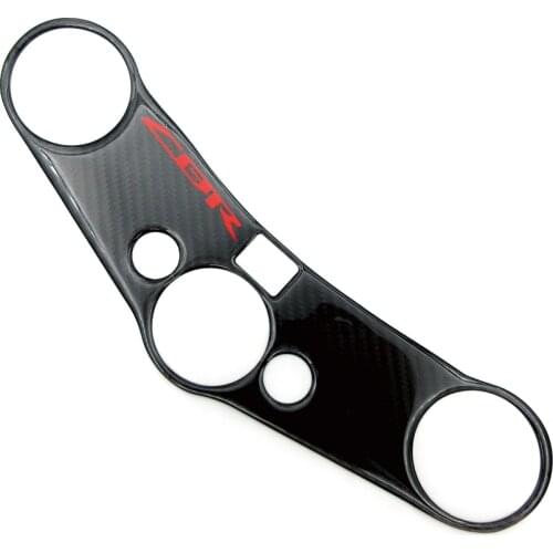 Motorcycle Top Clamp Decal Protector Carbon Fiber Upper Fork Sticker Decal Pad For Honda CBR600 CBR600RR F5 CBR 600 RR 2007-2017