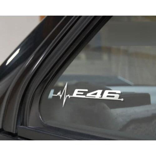 2pcs/lot M power performance E28 E30 E34 E36 E39 E46 E53 E60 E61 E70 E71 E83 E87 E90 E91 E92 LOGO car windows sticker for BMW