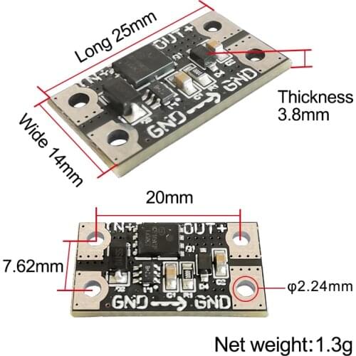 DC 5-75V DG7512 12A High Current Ideal Diode Solar Energy Anti Backflow Charging Anti Backflow Protection Low Resistance