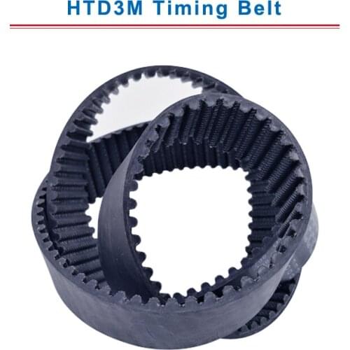 HTD3M Timing Belt with circular teeth 3M-789/792/801/804/810/813/816/822/825/837 teeth pitch 3mm belt width 10/15 mm