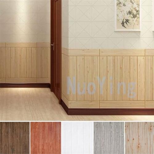 3D Wood Grain Stickers Self-Adhesive Wall Panel Home Decoration Living Room For Kids Baby Rooms Bedroom Sticker Wallpapers