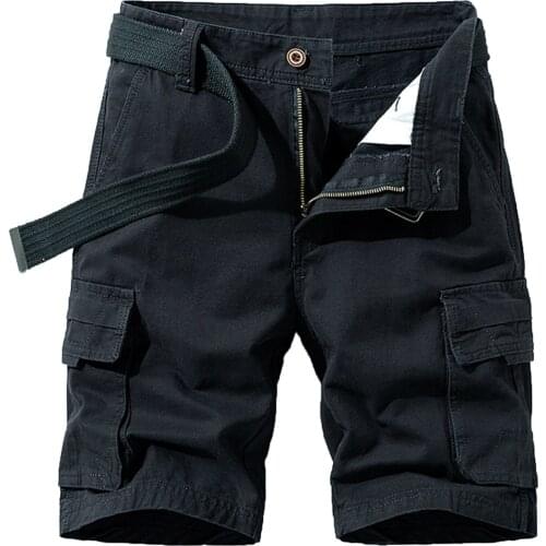 Fashion Men Pocket Zipper Resilience Leisure Time Tooling Short Pants Ropa Hombre Cargo Shorts Pantalones Cortos De Hombre