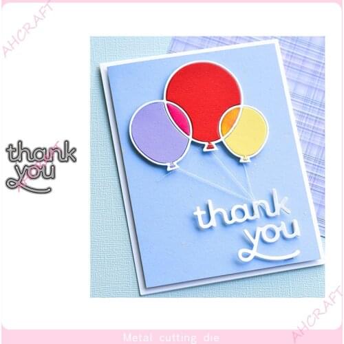 Thank you Words Metal Cutting Dies for DIY Scrapbooking Photo Album Decorative Embossing Paper Card Crafts Die 2021