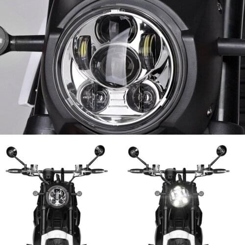 5.75" 5-3/4" Motorcycle Projector 45W LED Lamp Headlight For Harley Sportster 883 1200, Iron 883 1200 XL1200L Custom XL1200C
