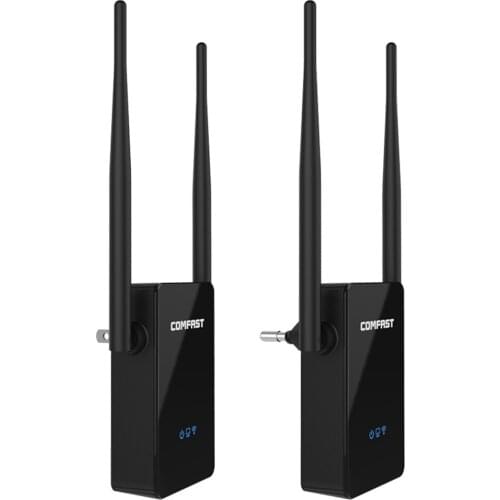 Comfast WR302S 2.4GHz WiFi Repeater Booster 300Mbps 5dBi Antenna WirWiFi Repeatereless Signal Amplifier Network Extender (US/ EU