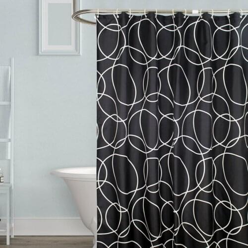 High-end bathroom polyester cloth waterproof shower curtain thick anti-mold partition curtain bathroom curtain water curtain