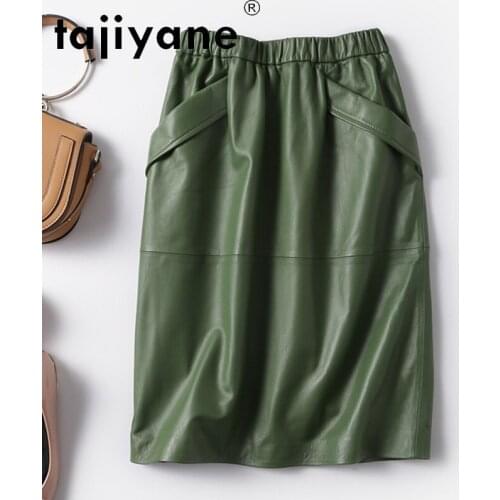 Midi for Skirt Women Real Sheepskin Skirts Woman Genuine Leather Pencil Skirt Womens Summer Skirts Mujer Faldas TN2173