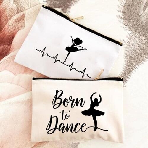 Born To Dance Print Outdoor Girl Makeup Bag Women Cosmetic Case Travel Toiletries Organizer Female Wash Storage Pouch Best Gifts
