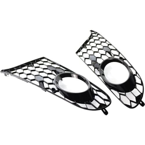 1 Pair Lower Fog Light Grille Grill for VW Golf 6 09-13 Black, Easy Install