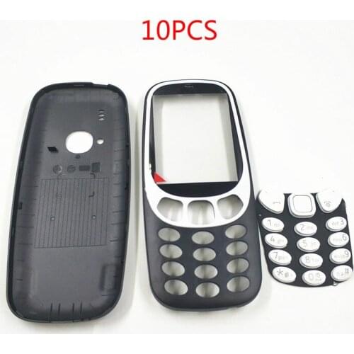10Pcs/lot New Full Housing For Nokia 3310 Face Frame Battery Cover Case With English Keyboard