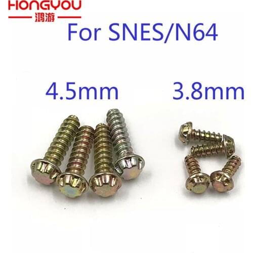 100Pcs/Lot 3.8mm 4.5mm include ScrewDriver Bit Cartridge Case Screw for NES SNES N64 GB Game Cartridge case