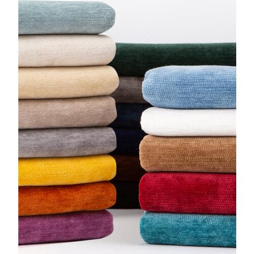 150cmx50cm Chenille Sofa Fabric Thick Wear-resistant Solid Color Non-slip Tablecloth Pillow Curtain DIY Household Cloth Fabric