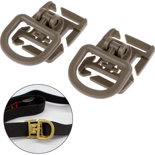 2PC D ring clip webbing clamp outdoor hike bushcraft mountain climb swivel tactical backpack attach strap hang camp