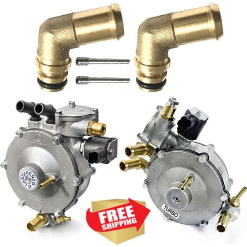 2x Landirenzo LPG CNG GPL Turbo LI10 Type Reducer Vaporizer Water Elbow