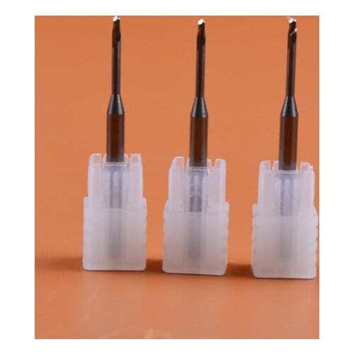 3pcs UnCoated Dental Lab Zirconia Milling Tools 0.7/1.0/2.5mm Tungsten Carbide Milling Burs for Mini CADCAM Machine