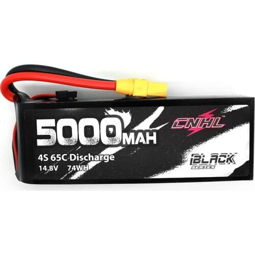 CNHL Black Series 5000mAh 14.8V 4S 65C Lipo Battery with XT90 Plug for Airplane Helicopter Jet Edf Speedrun