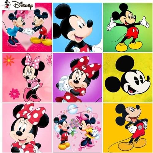 Disney Diamond Painting Full Square/Round Diamond "Cartoon Mickey Mouse" Pattern Embroidery Cross Stitch 5D Rhinestone Painting