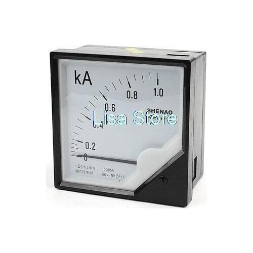 AC 0-1.0kA Class 2.5 Accuracy Analog Ammeter Amperemeter Gauge 42L6-A