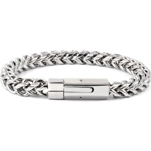 ZAER Charm 8mm 12mm Bracelet Men And Women Hip Hop Rock High Quality Stainless Steel Curb Cuban Chain 3D Bracelet Jewelry
