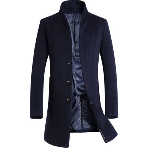 MRMT 2021 Brand Autumn Mens Jackets Wool In The Long Overcoat for Male Youth Leisure Slim Wool Woolen Cloth Coat Clothing