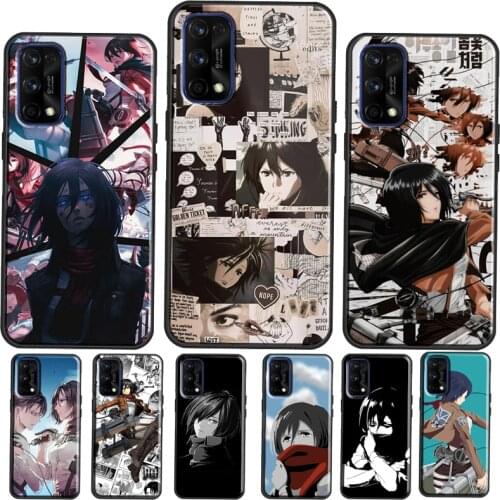 Mikasa Ackerman Attack On Titan Cover For OnePlus 9 Pro 7 8 Nord 9R 7T 8T Phone Case For Realme 6 7 8 Pro Q3 GT Neo C3 C21