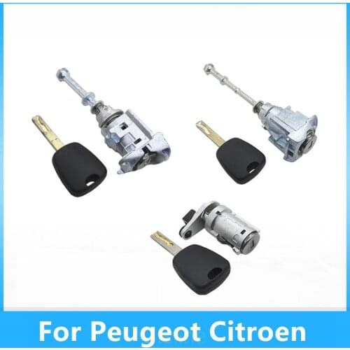 For Peugeot 307 308 CITROEN C-QUATRE C-Triomphe C4 C5 New Elysee car front door lock cylinder high quality Auto Accessories