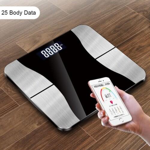 Hot Smart Bathroom Weight Scales Floor Bmi mi Body Fat Scale Bluetooth Human Weighing Scale LCD Home Balance 25 Body Data
