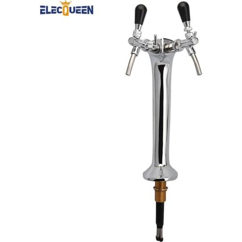 Chrome Plated Brass Double Faucet Snake Font, Cobra Double Tap Flooded Font, for European Flow Control Type Tap