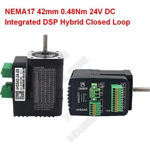 JMC NEMA17 42mm 0.48Nm 24V DC Integrated DSP Hybrid Closed Loop Motor Driver Encoder All- In- One Easy Servo IHSS42-24-05