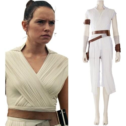 Wars The Rise of Skywalker Rey Cosplay Costume Uniform Outfit Rey Robe Suit Halloween Carnival Costume