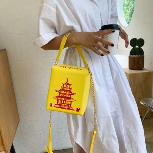 Fashion Summer Girl Tower Print PU Leather Handbag Shoulder Women Messenger Crossbody Bag Satchel Tote Purse 2020