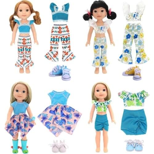 New 2021 Doll Clothes Refreshing Dress With Flower Fits 14.5 Inch doll girl Generation ,Birthday Gift