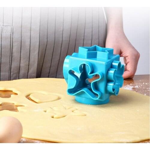 New Hexahedron Cookie Cutter Embossed Bear Cake Mold Fondant Cutters DIY Chocolate Mould Pastry Baking Cake Decorating Tools