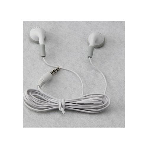 Wholesale White Cheapest Disposable Earphones for School Bus or Train or Plane for Museum for Company As Gift 500pcs/lot Opp Bag