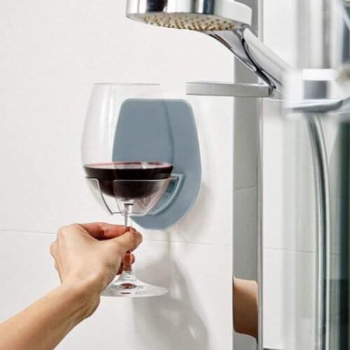 Bathroom Plastic Wine Glass Holder For The Bath Shower Red Wine Glass Holder Bar drop shipping #25j10