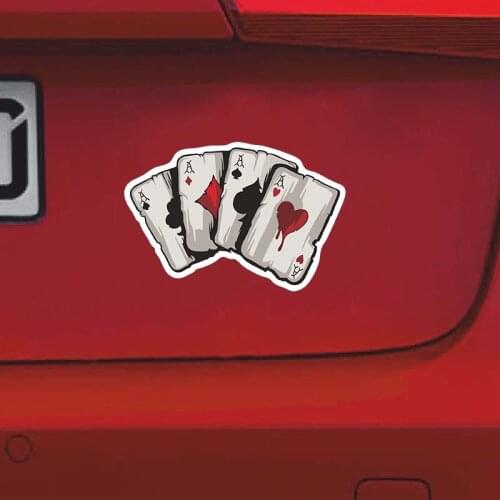 Poker A Color Graphics Car Reflective Car Body Racing Side Door Long Stripe Stickers Car Stickers Auto Vinyl Decal Bike Stickers