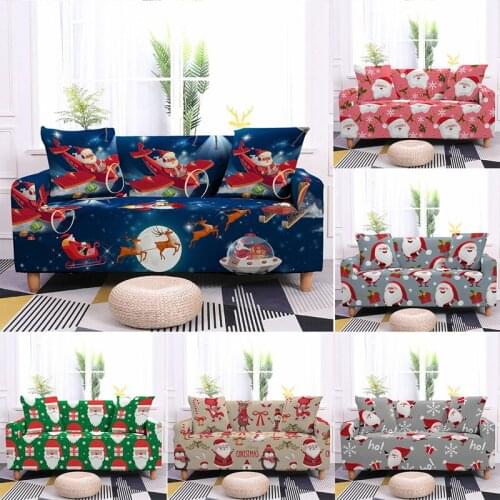 Christmas Cartoon 3D Digital Printing All-inclusive Slipcover High Elastic Universal All Cover Couch Cover Sectional Sofa Cover