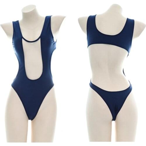 JK School Grils Transparent Mesh Sukumizu Cosplay Bodysuit Swimwear Sexy Anime Backless One Piece Swimsuit Bathing Suit Dropship