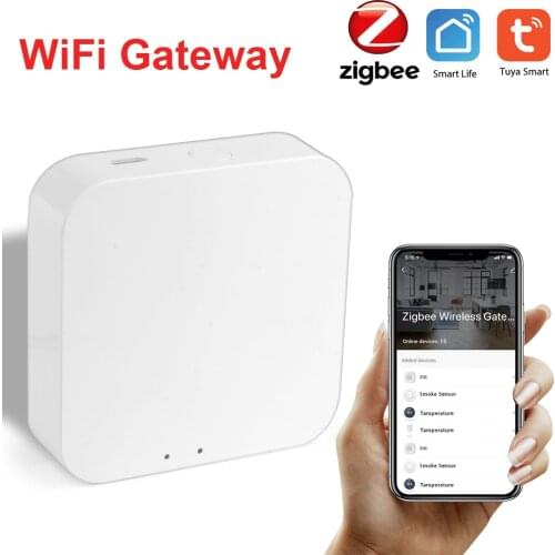 Tuya Zigbee Wifi Gateway Smart Hub Smart Life APP Wifi Hub 50pcs Sensors Compatible with Alexa Home Assistant
