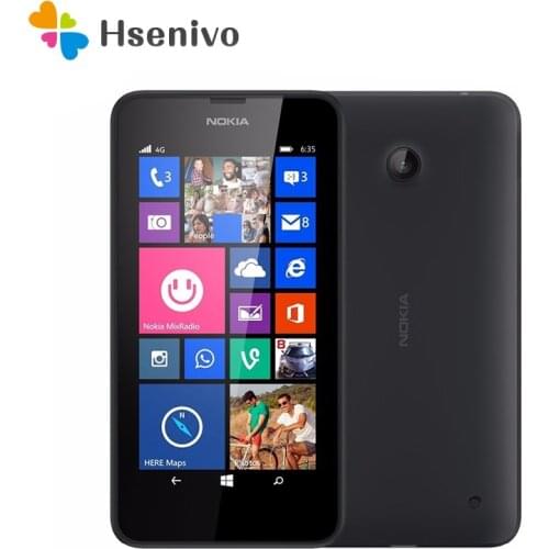 100% Original Nokia Lumia 635 Windows Phone 4.5"Quad Core 1.2GHz 8G ROM 5.0MP WIFI GPS Unlocked 4G LTE Smartphone free shipping