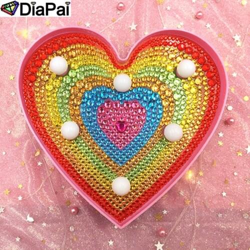 DiaPai Diamond Painting LED Lamp Light 5D Diamond Embroidery DIY Rhinestones Unicorn Night Lamp Christmas Halloween Gift