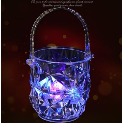 Creative Acrylic Ice Bucket Champagne Storage Tank Portable Handle Wine Barrel Container Ktv Club Bar Supplies Dedicated Barware