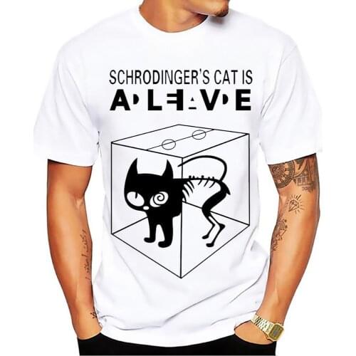 The bigBang Theory Schrodingers cat T-shirt homme Sheldon Cooper same paragraph t shirt men tee TBBT geek tshirt