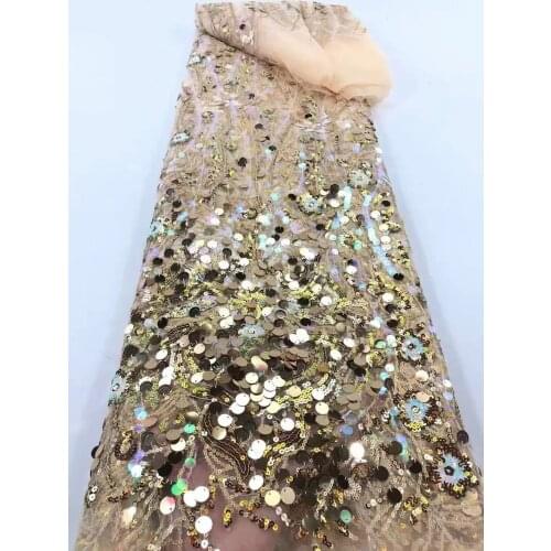 High quality embroidery sequins design SYJ-426683 material mesh tulle lace wholesale french lace net lace fabrics