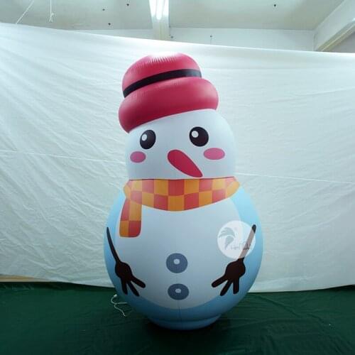 High Quality PVC Printing Funny Inflatable Snowman Tumbler Toy Cartoon